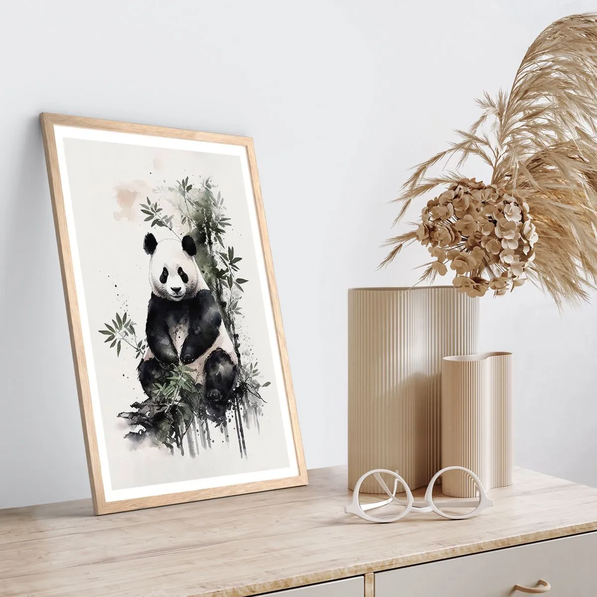 Poszter világos tölgy keretben - Üdvözlet Kínából - 61x91 cm