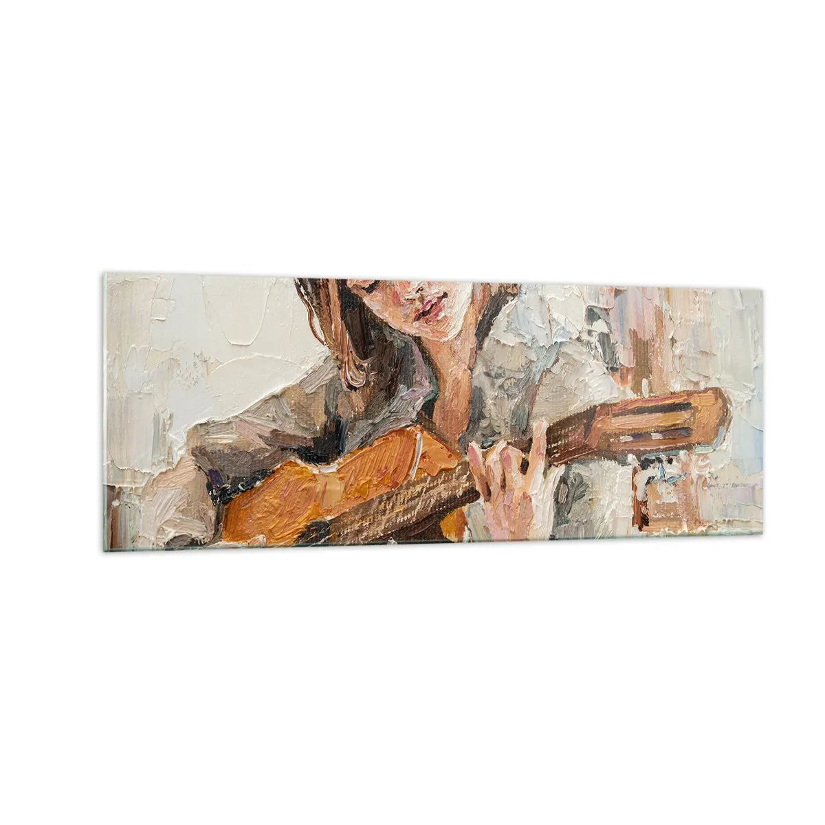 Üveg kép - Koncert gitárra és egy lány szívére - 140x50 cm