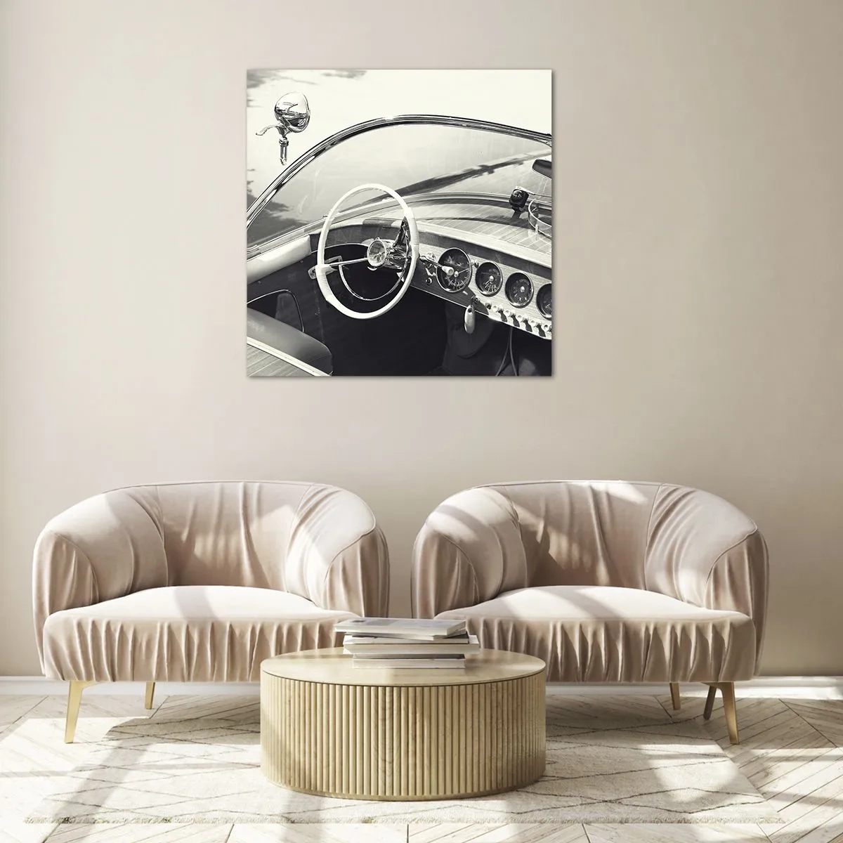 Üveg kép - Időjárás a gazdagoknak - 40x40 cm