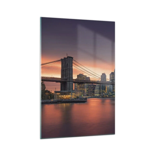 Üveg kép - Lila csendbe merülve - 70x100 cm