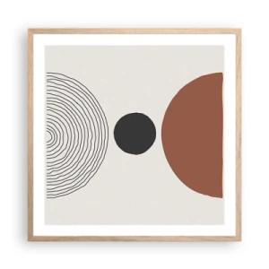 Poszter világos tölgy keretben - A figyelem középpontjában - 60x60 cm