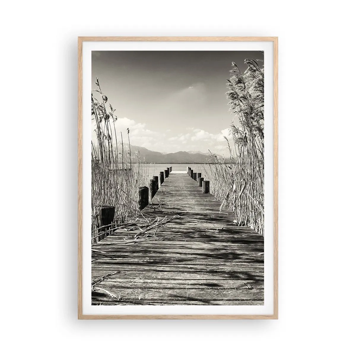 Poszter világos tölgy keretben - A fű csendjében - 70x100 cm