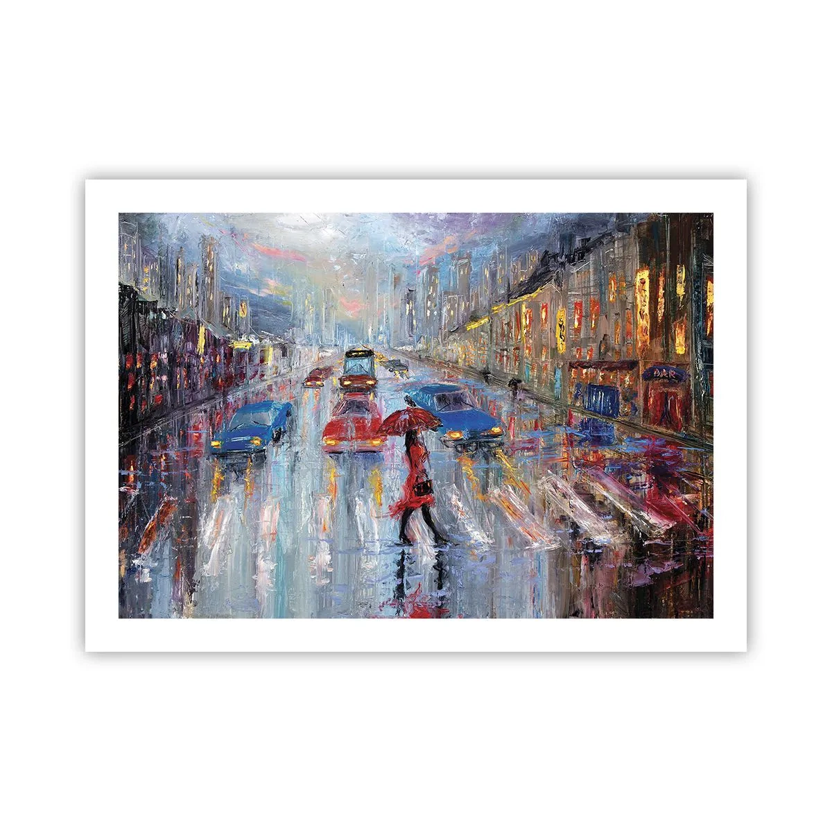 Poszter - Esős délután a városban - 70x50 cm