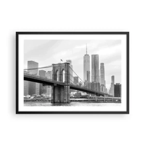 Poszter fehér keretben - New York-i hangulat - 70x50 cm
