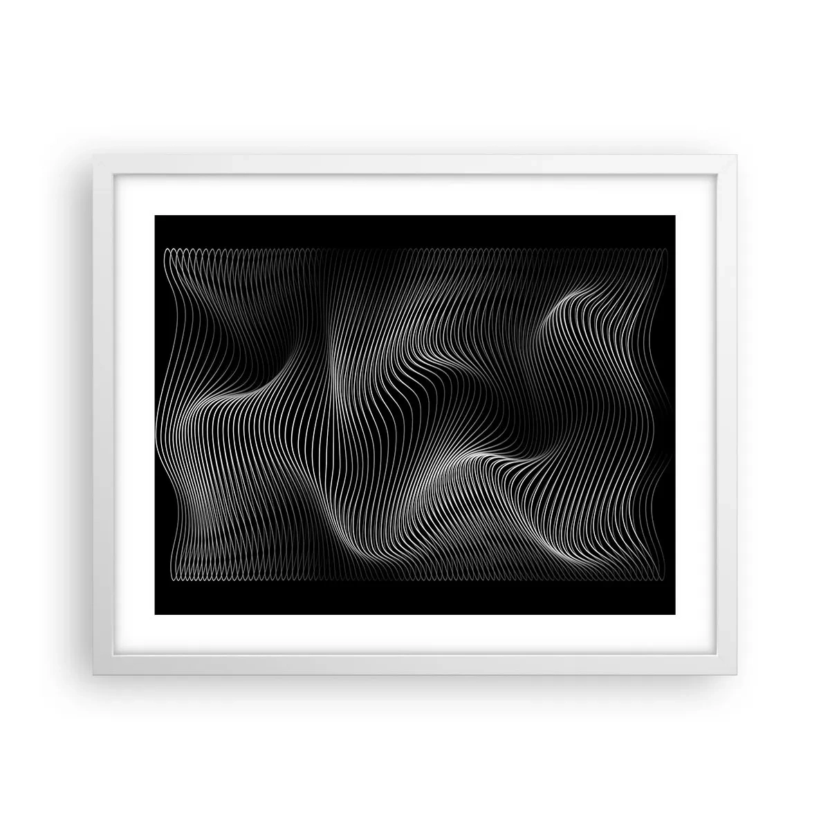 Poszter fekete keretben - A fény tánca a térben - 50x40 cm