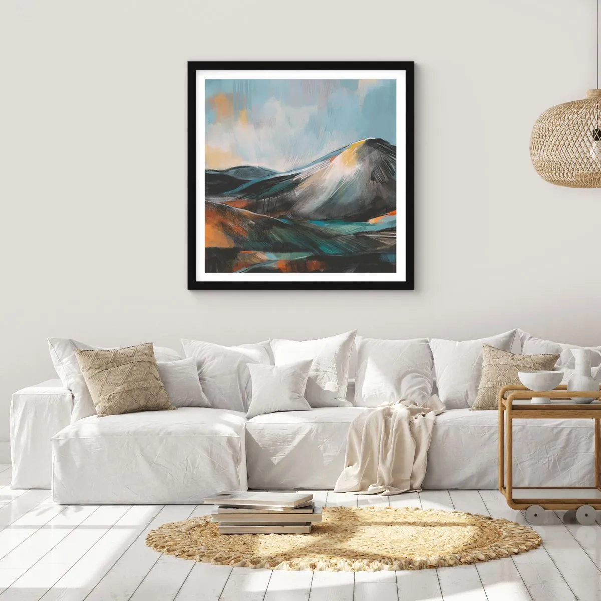 Poszter fehér keretben - Nyers és gyönyörű - 30x30 cm