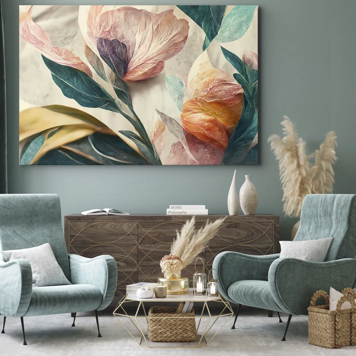 Vászonkép - A déli szigetek virágai - 100x70 cm