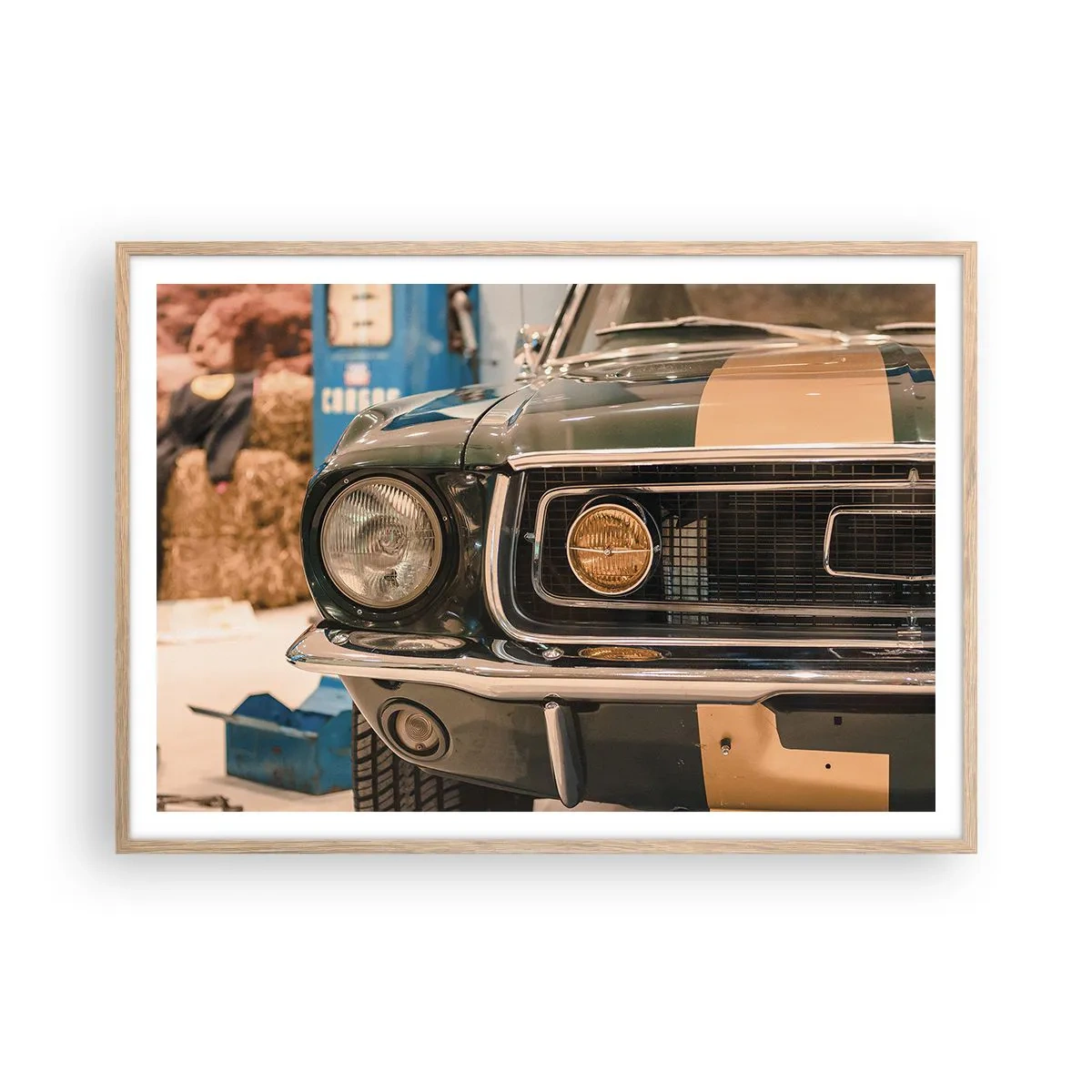 Poszter világos tölgy keretben - Találkozás a legendával - 100x70 cm