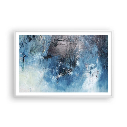 Poszter fekete keretben - Kék rapszódia - 91x61 cm