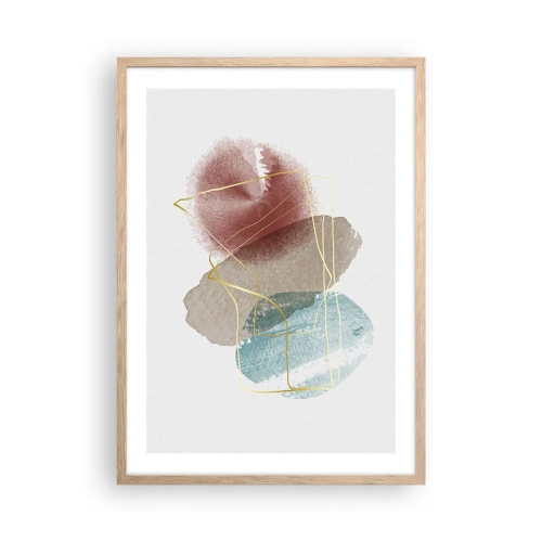 Poszter világos tölgy keretben - Az űr koralljai - 50x70 cm