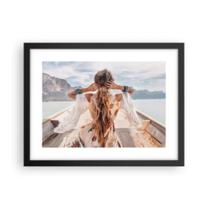 Poszter fehér keretben - Az út a boldogság felé  - 40x30 cm