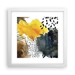 Poszter fekete keretben - Az elemek találkozása - 30x30 cm