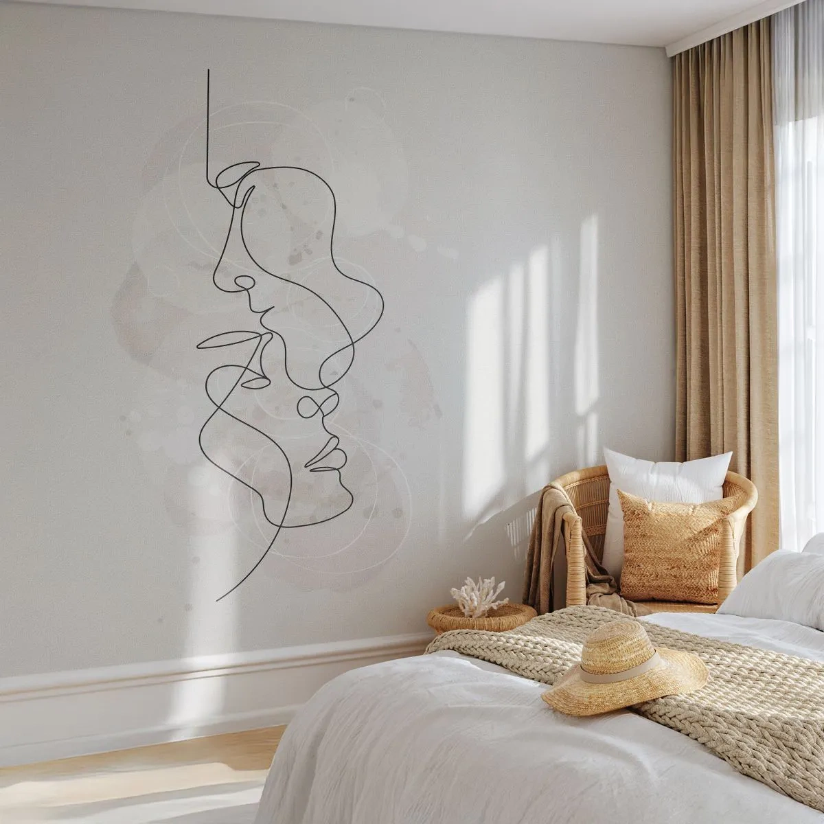 Fotótapéta Standard Eco - Ölelésbe gabalyodva - Absztrakció, Férfi, Nő - 500x350 cm