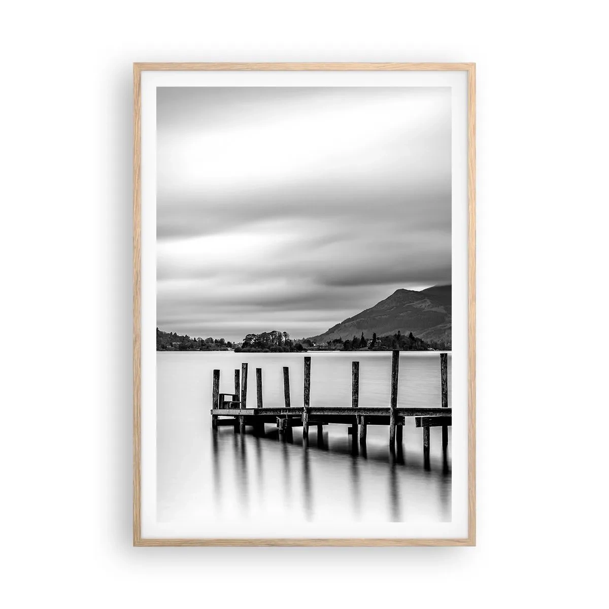 Poszter világos tölgy keretben - Szelídség és erő - 70x100 cm