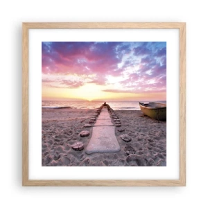 Poszter világos tölgy keretben - Egy pillanatnyi mély élmény - 40x40 cm