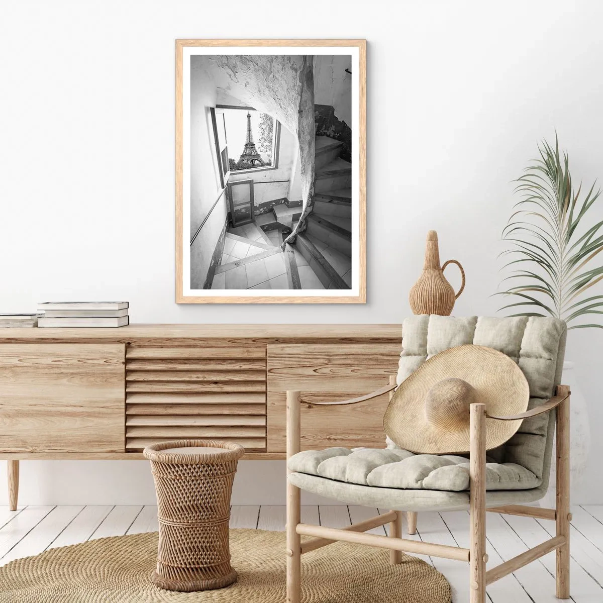 Poszter világos tölgy keretben - Micsoda kilátás! - 70x100 cm