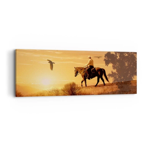 Vászonkép - Egyedül a prérin keresztül - 90x30 cm