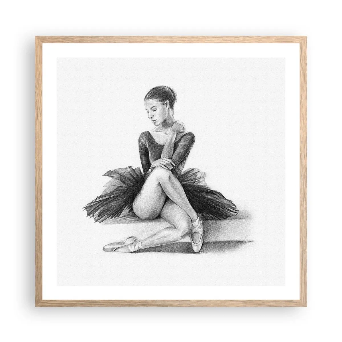 Poszter világos tölgy keretben - A tánccal elvarázsolva - 60x60 cm