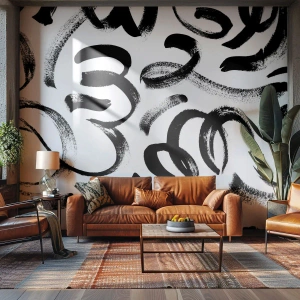 Fotótapéta Standard Eco - Feketén-fehéren - Modern művészet, Modernség, Minták - 350x256 cm