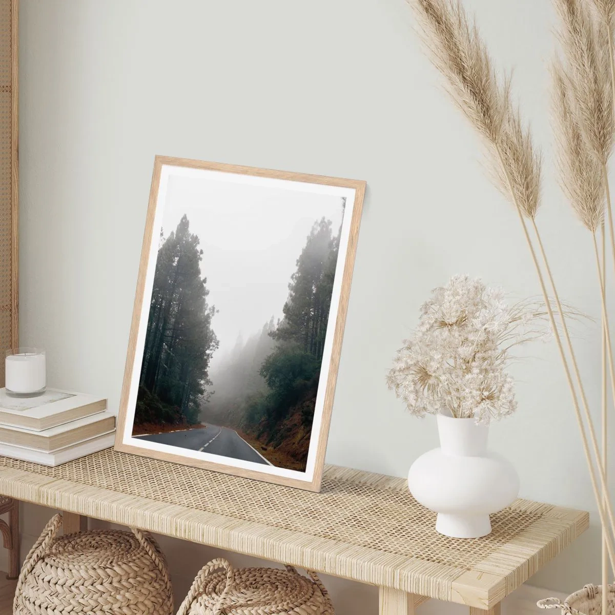 Poszter világos tölgy keretben - Egy varázslatos erdő meséje - 61x91 cm