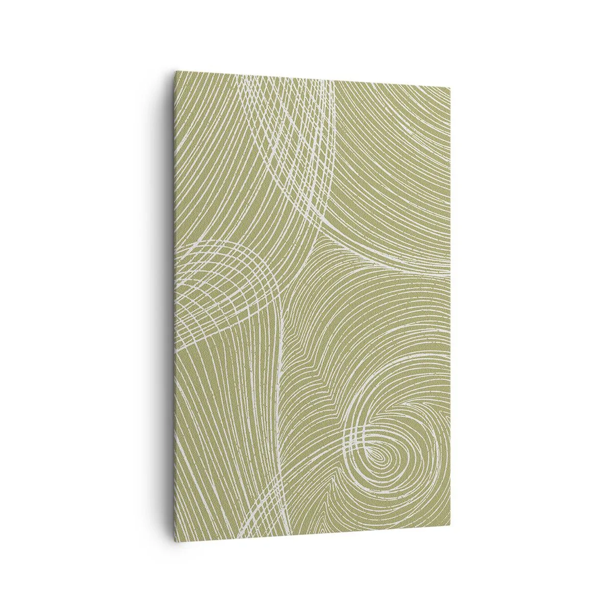 Vászonkép - Bonyolult absztrakció fehérben - 80x120 cm