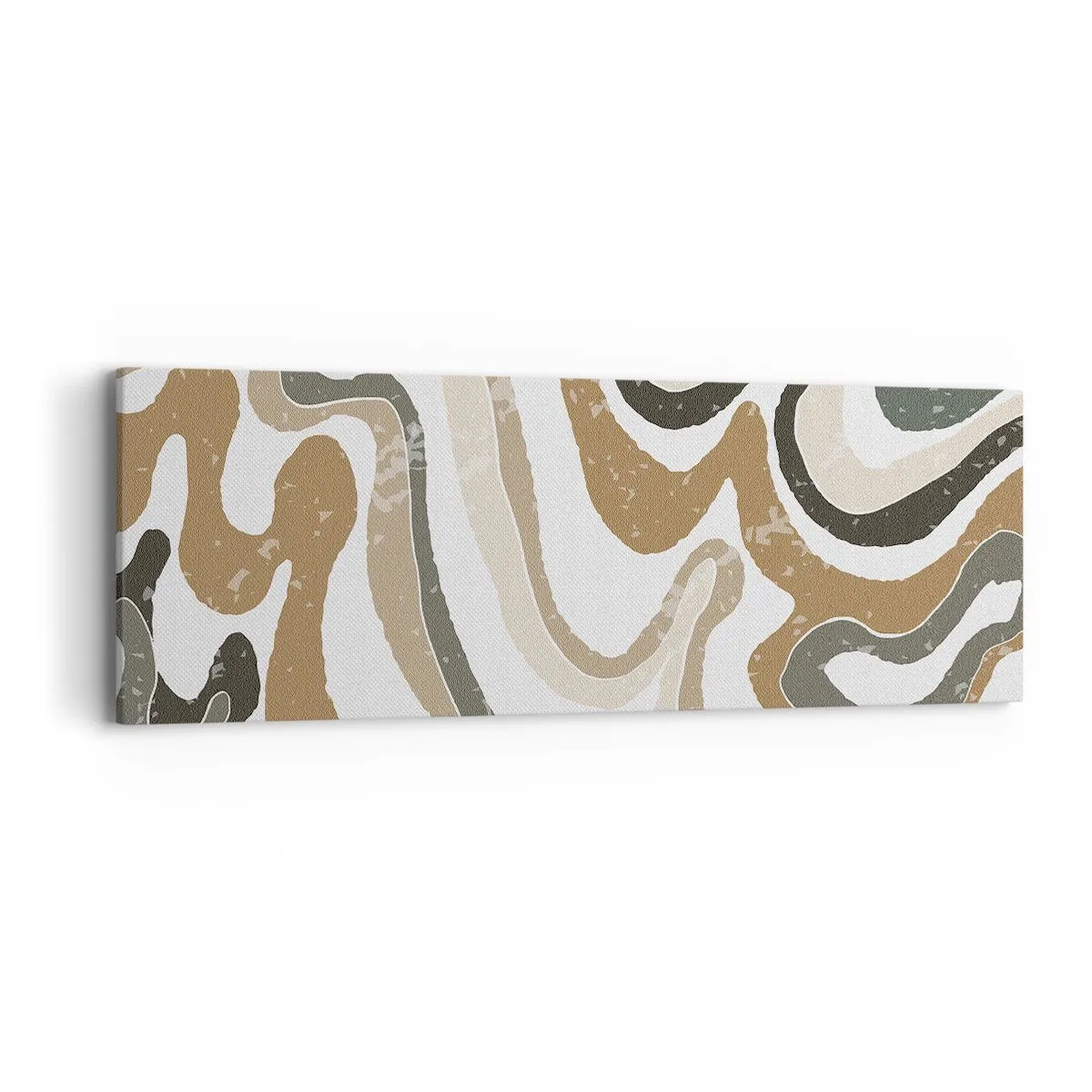 Vászonkép - Földszínű színek kanyarulatai - 90x30 cm