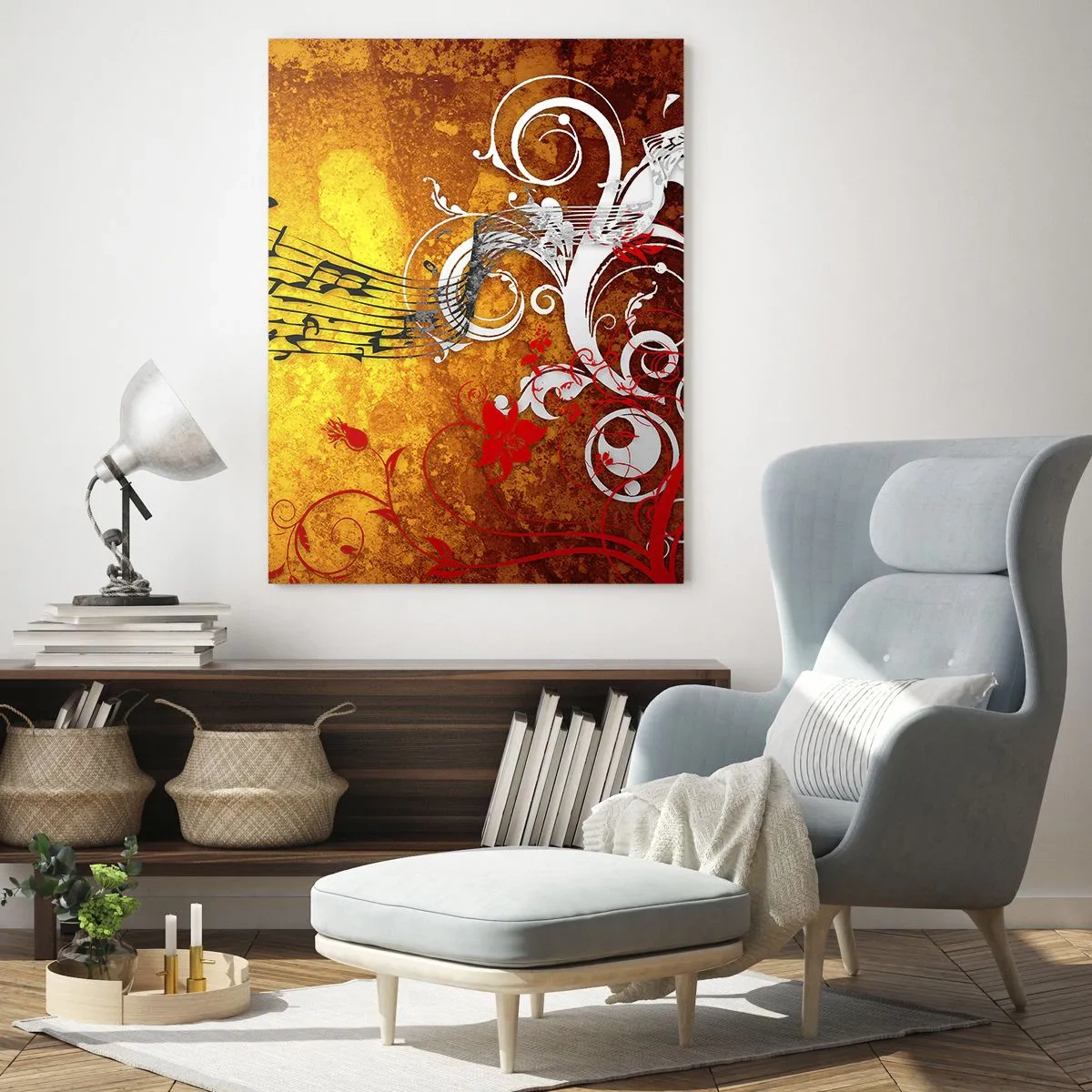 Üveg kép - Áradjon a zene - 70x100 cm