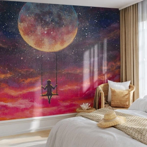 Fotótapéta Premium Sand - Álmodozva - Absztrakció, Fantázia, Hold - 100x70 cm