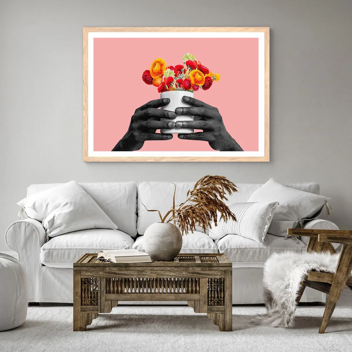 Poszter világos tölgy keretben - Az élet apoteózisa - 100x70 cm