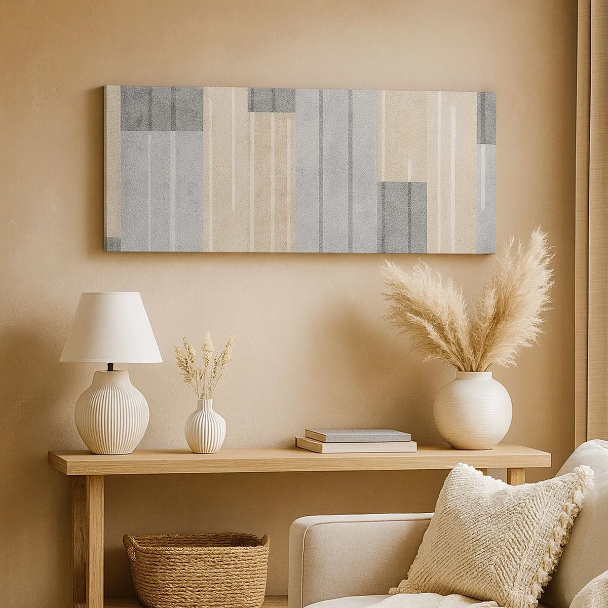 Vászonkép - Kompozíció: tartsa a függőlegeset - 100x40 cm