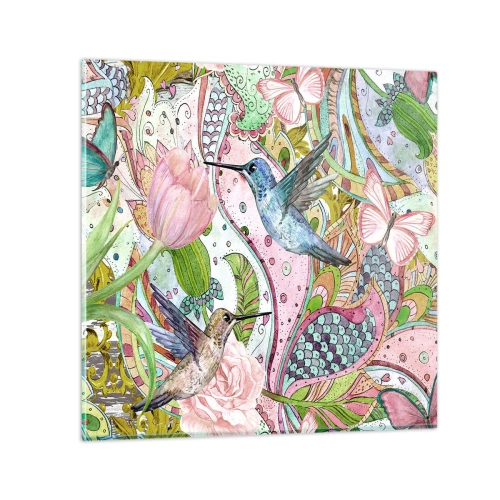 Üveg kép - Szőlőbe gabalyodva - 30x30 cm