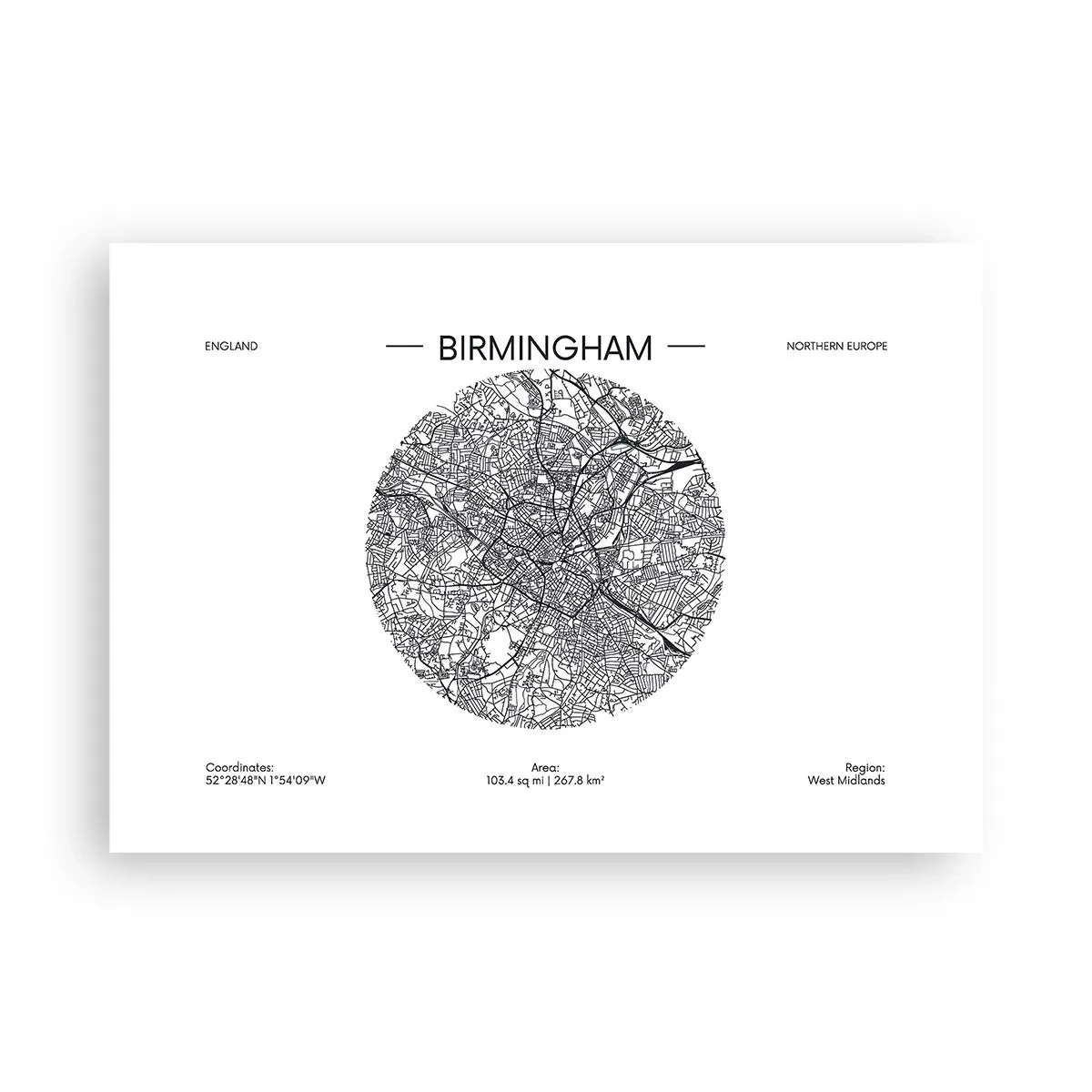 Poszter - Birmingham anatómiája - 100x70 cm