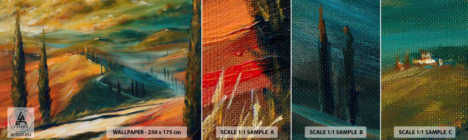 Fotótapéta Minta Standard Eco - Toszkán táj - Tájkép, Toszkána, Utazások - 100x30 cm