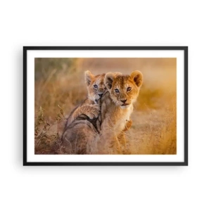 Poszter fehér keretben - Ne zavarni! Szórakozunk - 70x50 cm