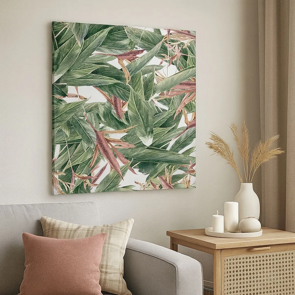 Vászonkép - Smaragd-lila bozót - 30x30 cm