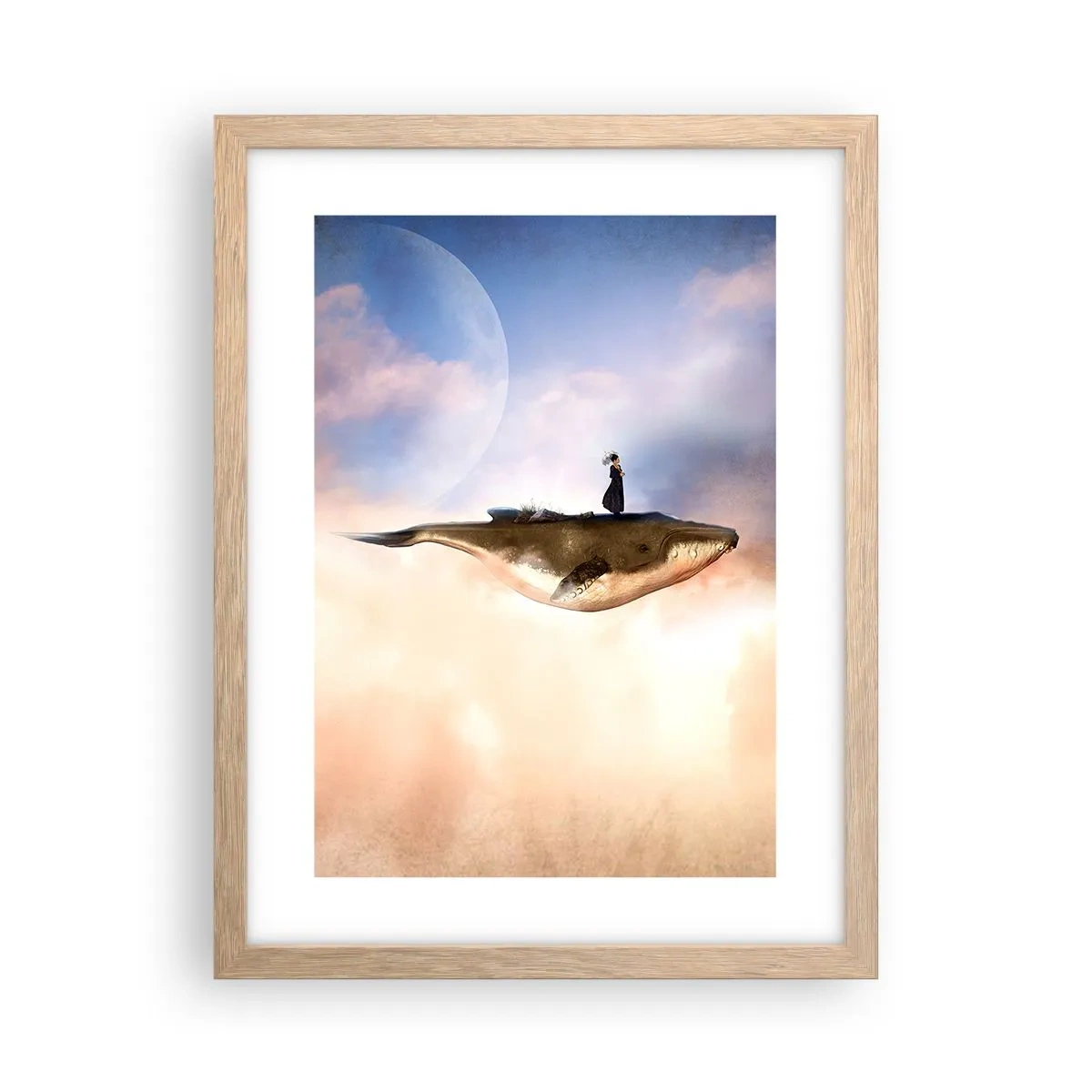 Poszter világos tölgy keretben - Legeslegreálisabb utazás - 30x40 cm