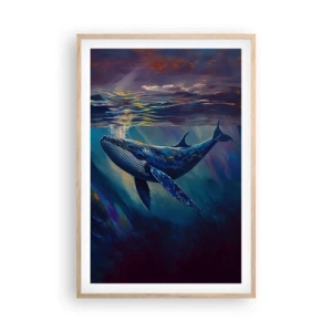 Poszter világos tölgy keretben - Üdvözöllek a világomban - 61x91 cm