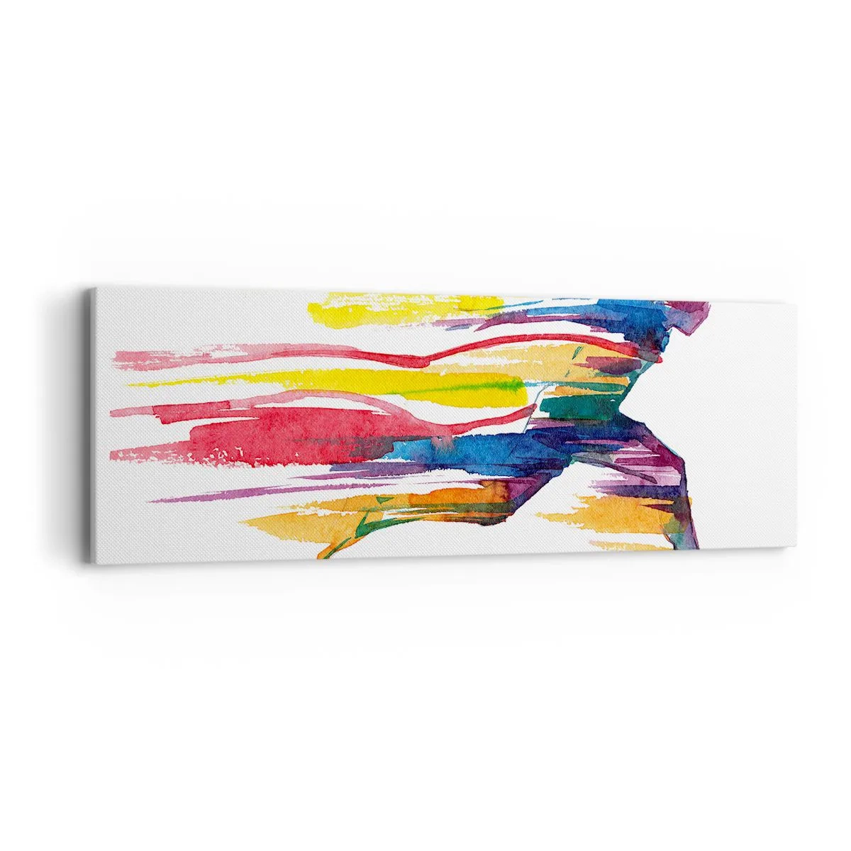 Vászonkép - Futás a szivárványon - 90x30 cm