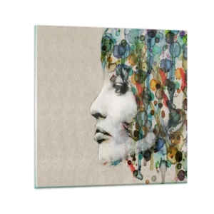 Üveg kép - Előbúj a szürkéből - 70x70 cm