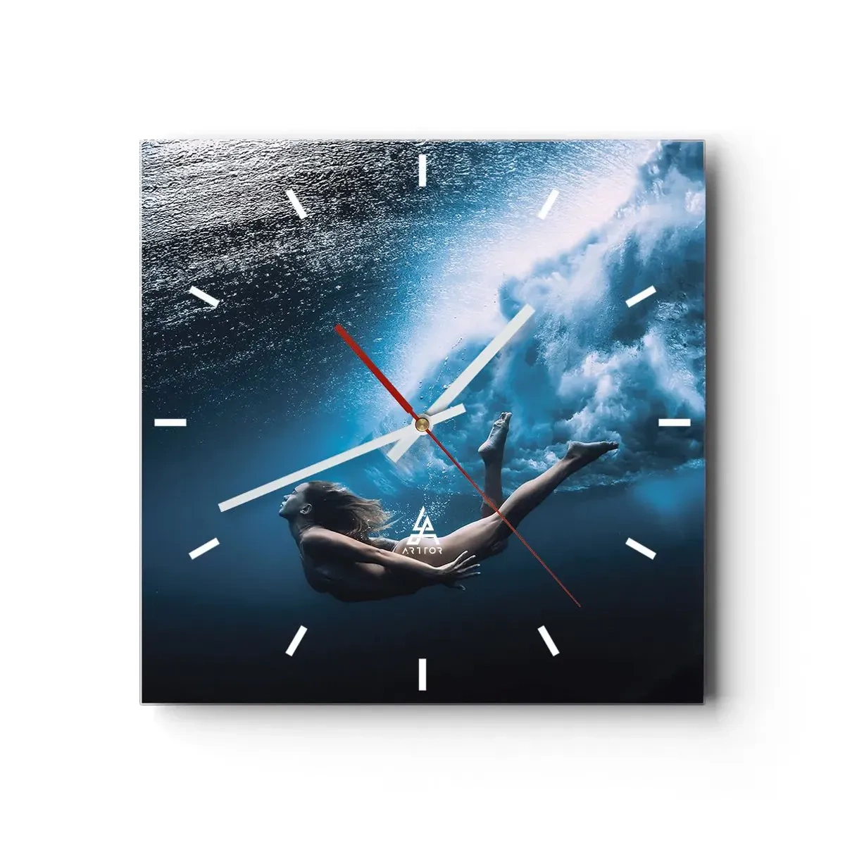 Falióra, Óra - Modern sellő - 30x30 cm