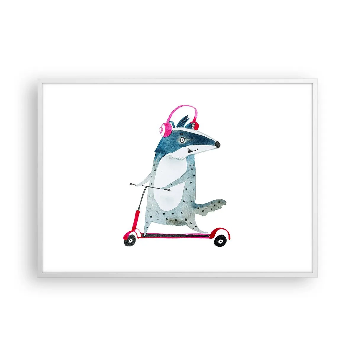 Poszter fekete keretben - Borzas örömök - 100x70 cm