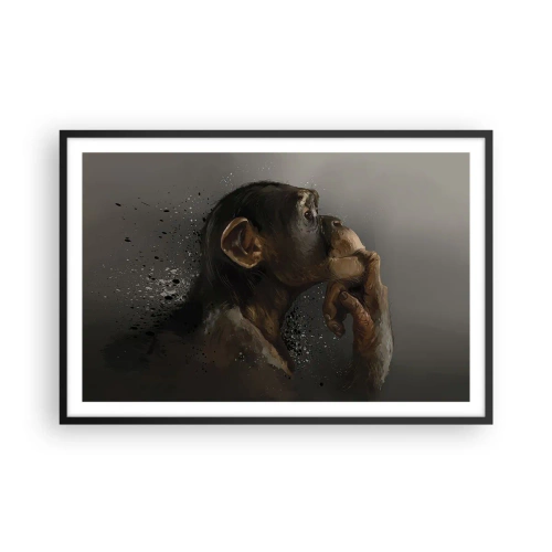 Poszter fehér keretben - Biztosan gondolkodó - 91x61 cm