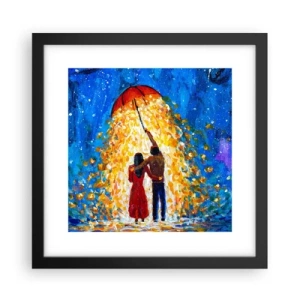 Poszter fehér keretben - Egy esős este varázsa? - 30x30 cm