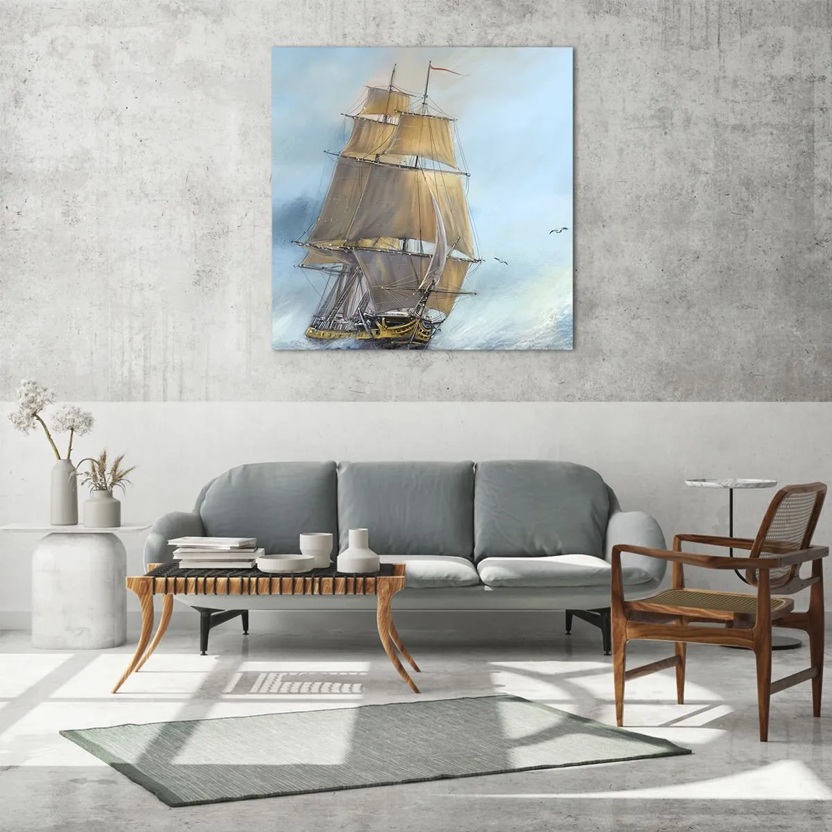 Üveg kép - A hullámok hullámzása - 40x40 cm