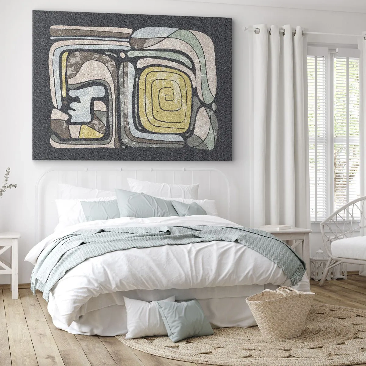 Vászonkép - Absztrakció pre-kolumbián szellemben - 120x80 cm