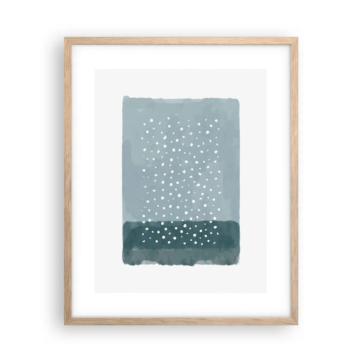 Poszter világos tölgy keretben - Kéken nőtt - 40x50 cm