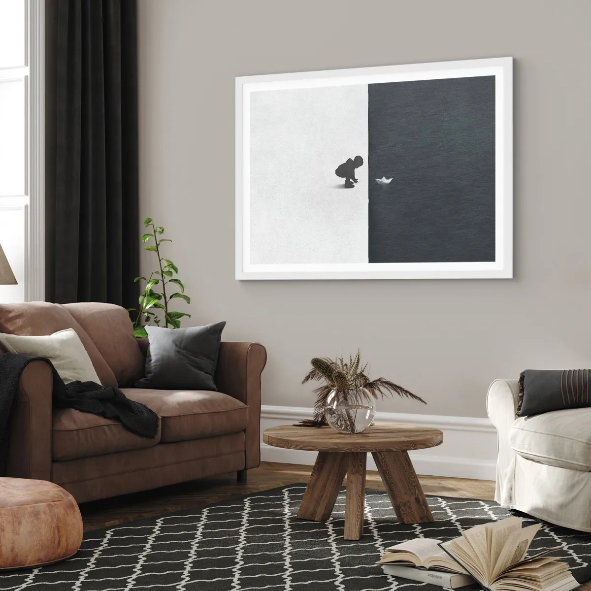 Poszter fekete keretben - Nagy utazás - 91x61 cm