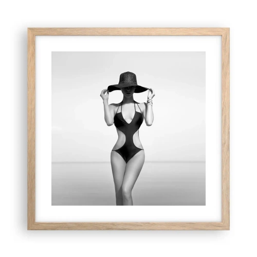 Poszter világos tölgy keretben - A nevem Elegance - 40x40 cm