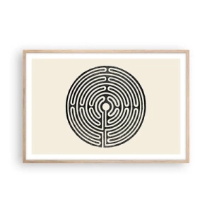 Poszter világos tölgy keretben - Titokzatos rend - 91x61 cm