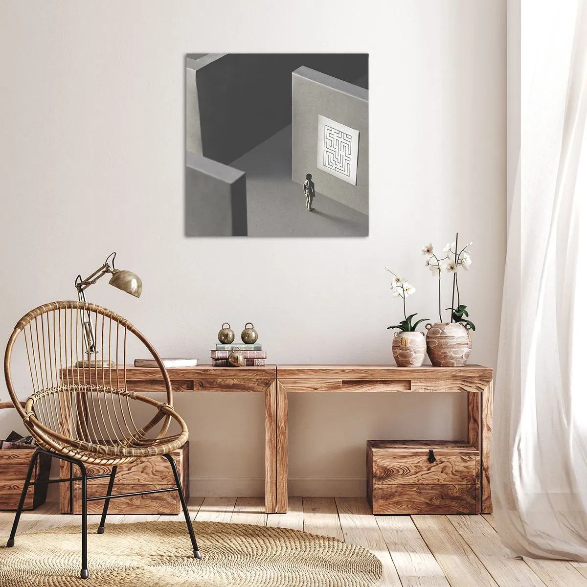 Vászonkép - De én hol vagyok? - 60x60 cm